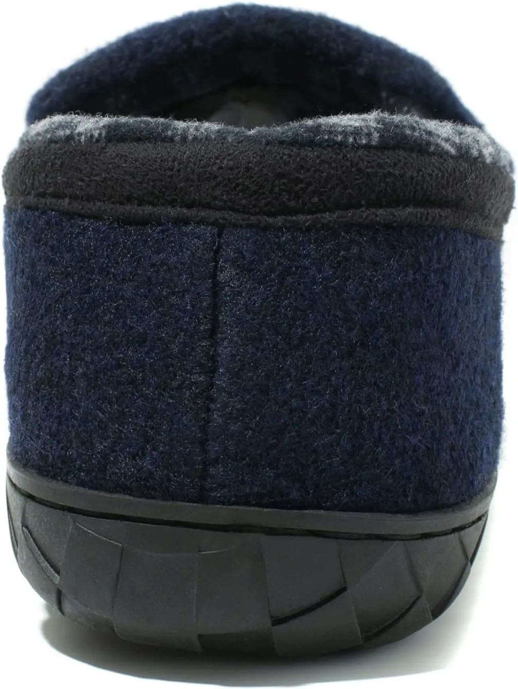 NewDenBer Men's Moccasin Slippers Warm Memory Foam Felted Wool Plush Shearling Lined Slip on Indoor Outdoor House Shoes