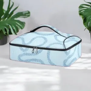 Niihau Insulated Travel Food Bag - Baby Blue & Blue