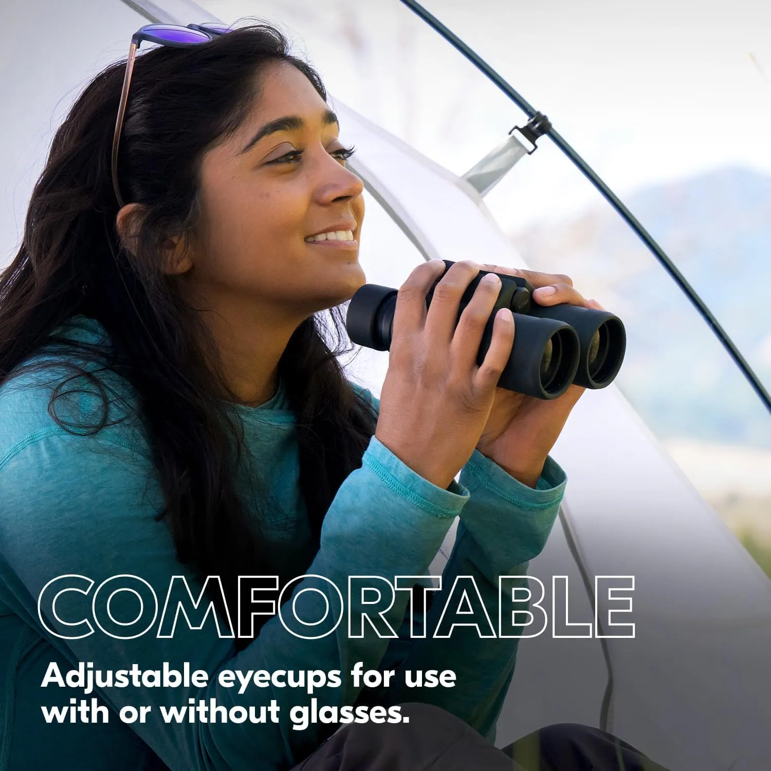 Nikon PROSTAFF P3 10x42 Binocular | Waterproof, fogproof, Rubber-Armored Full-Size Binocular, Wide Field of View & Long Eye Relief | Official Nikon USA Model