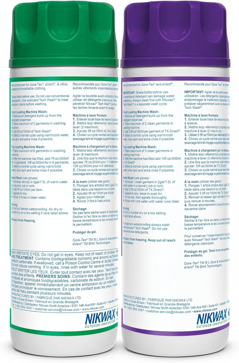 Nikwax Hardshell Cleaning & Waterproofing Duo-Pack