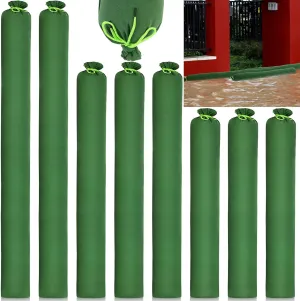 Nuanchu 8 Pcs Sand Bags for Flooding 4ft 5ft 6ft Water Barrier Long Flood Prevention Sand Bag Thickened Canvas Flood Protection Sand Bag Reusable Flood Tube with Elastic Band for Indoor Outdoor