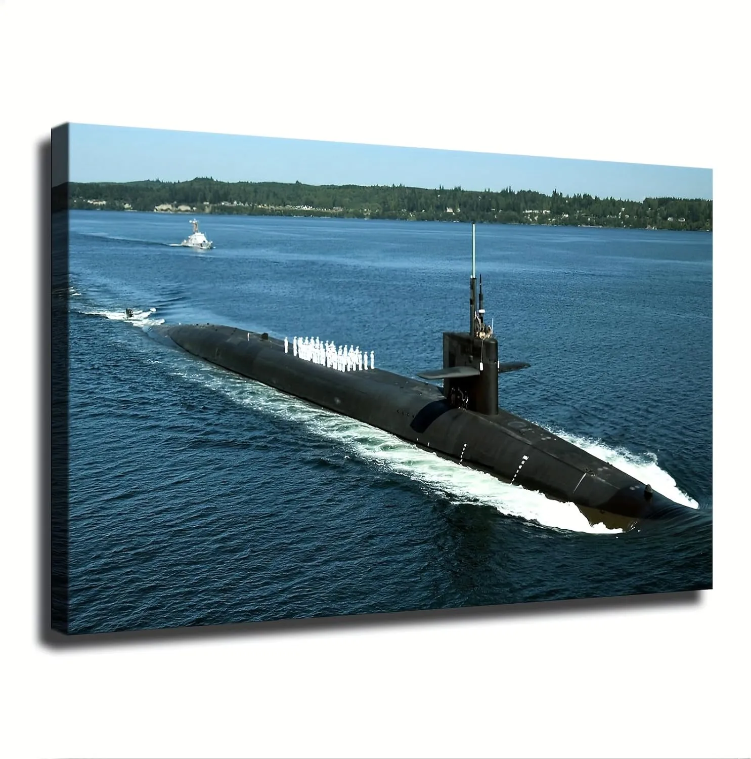 Nuclear Powered Submarine Air Force Navy Army Warship Canvas Wall Prints poster Modern Home Aesthetic Decor Wall art for Bedroom Dorm (20x30inch Unframe)