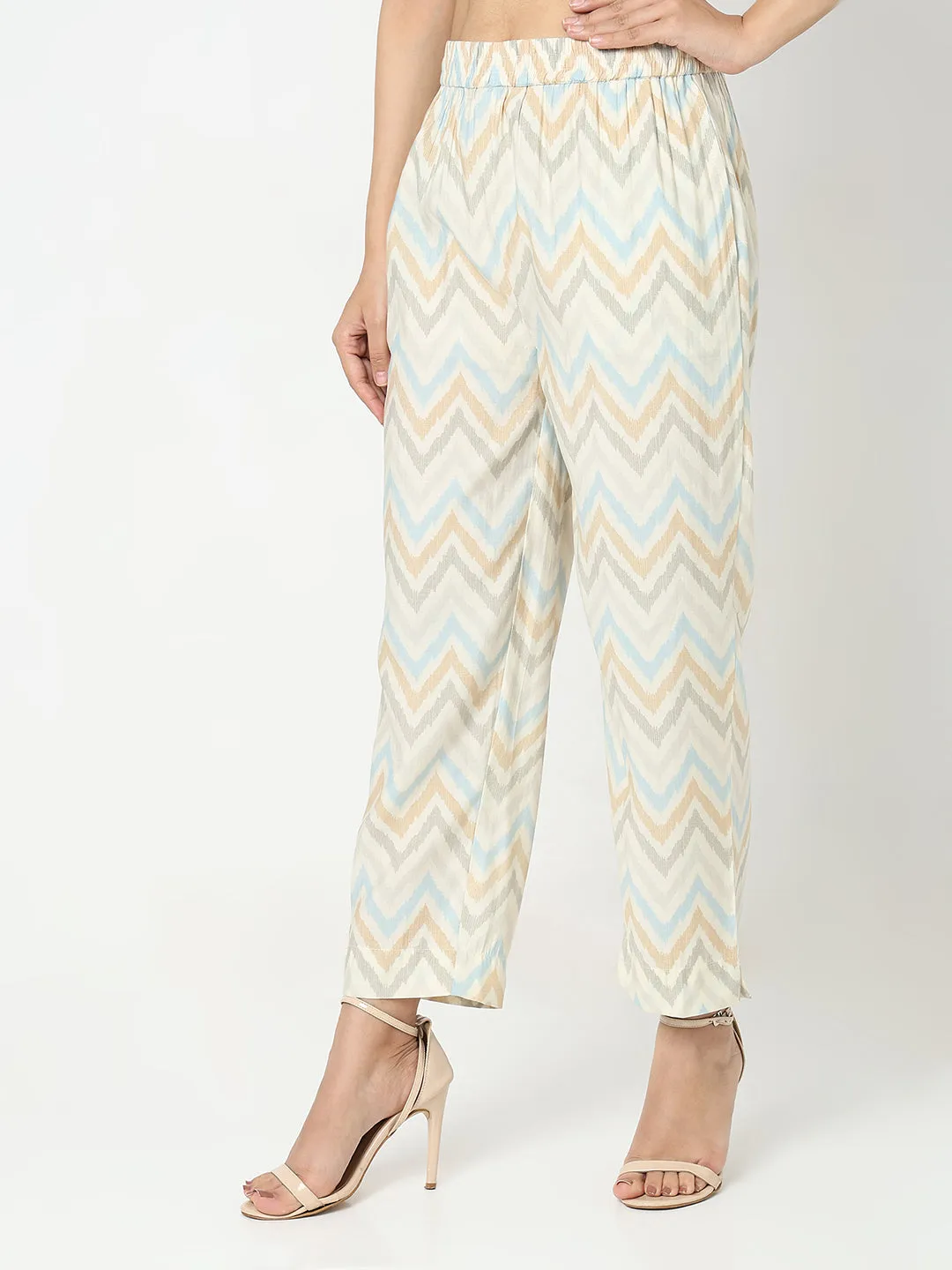 Nylangan Regular Fit Printed Mid Rise Ethnic Pants