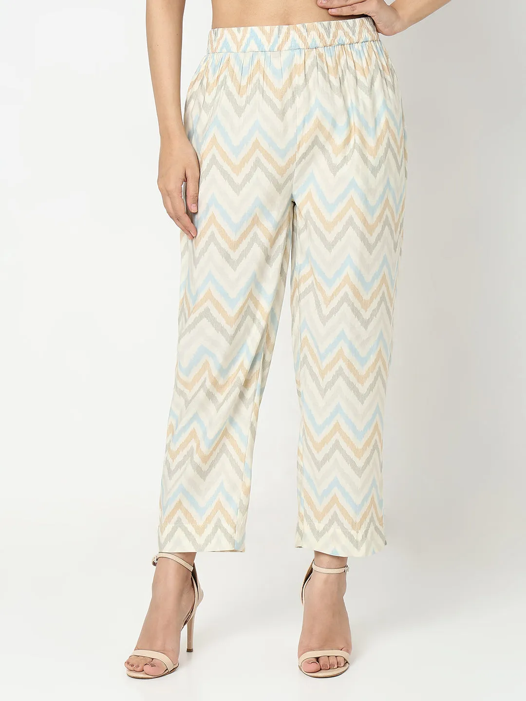 Nylangan Regular Fit Printed Mid Rise Ethnic Pants