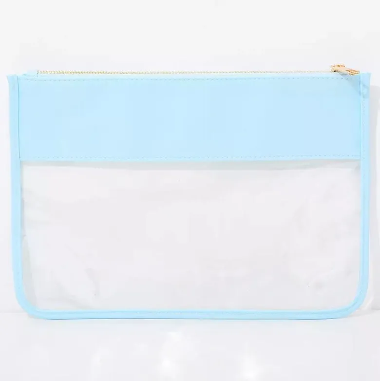 Nylon Clear Pouch with Patches | Nylon Toiletry Bag | Nylon Cosmetic Bag | Snack Bags | Travel Bags