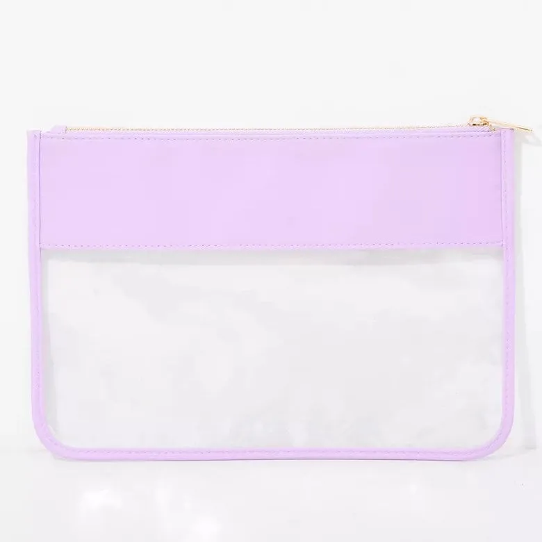 Nylon Clear Pouch with Patches | Nylon Toiletry Bag | Nylon Cosmetic Bag | Snack Bags | Travel Bags