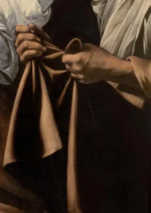 OMAiiiRTi Famous Painting Wall Art Posters Wall Print Artwork Servant Holding Bag for the Head From Judith and Holofernes by Merisi Caravaggio Abstract Print for Home Decor 60x90cm