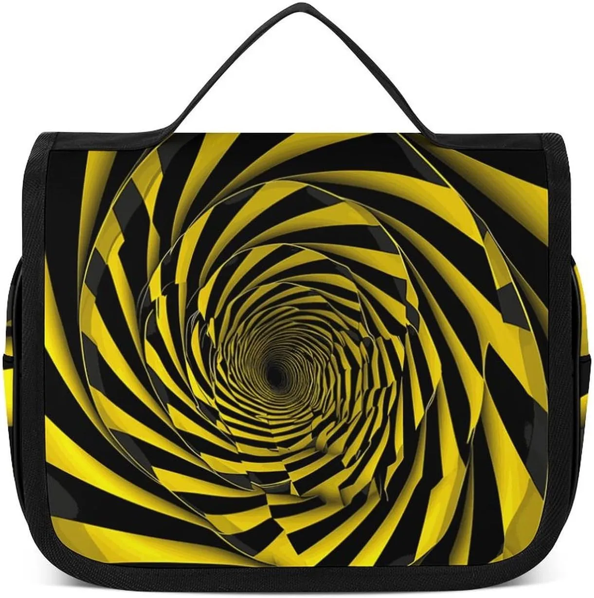 Optical Illusion Abstract Portable Toiletry Bags,Travel Makeup Bags,Travel Cosmetic Bags,with Handle,Large Capacity