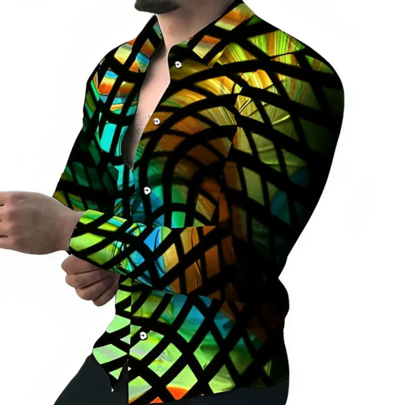 Optical Illusion Graphic Printed Shirt