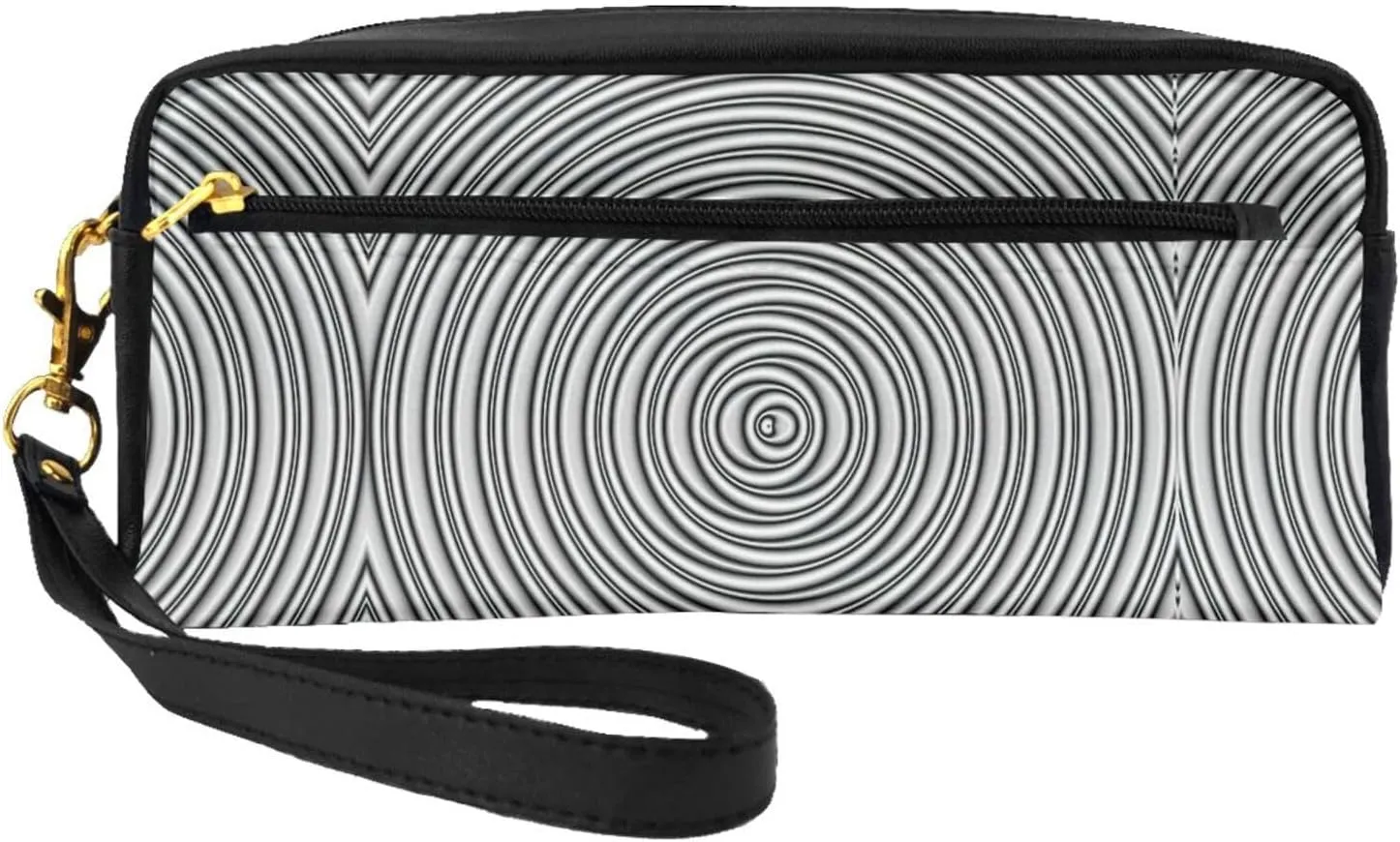 Optical Spin Illusion Small Makeup Bag, Travel Cosmetic Bag Travel Zipper Pouch,Makeup Organizer Bag For Women