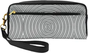 Optical Spin Illusion Small Makeup Bag, Travel Cosmetic Bag Travel Zipper Pouch,Makeup Organizer Bag For Women