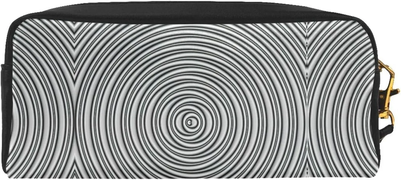 Optical Spin Illusion Small Makeup Bag, Travel Cosmetic Bag Travel Zipper Pouch,Makeup Organizer Bag For Women