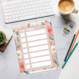 Orange Flowers Daily Planner Blossom your Day