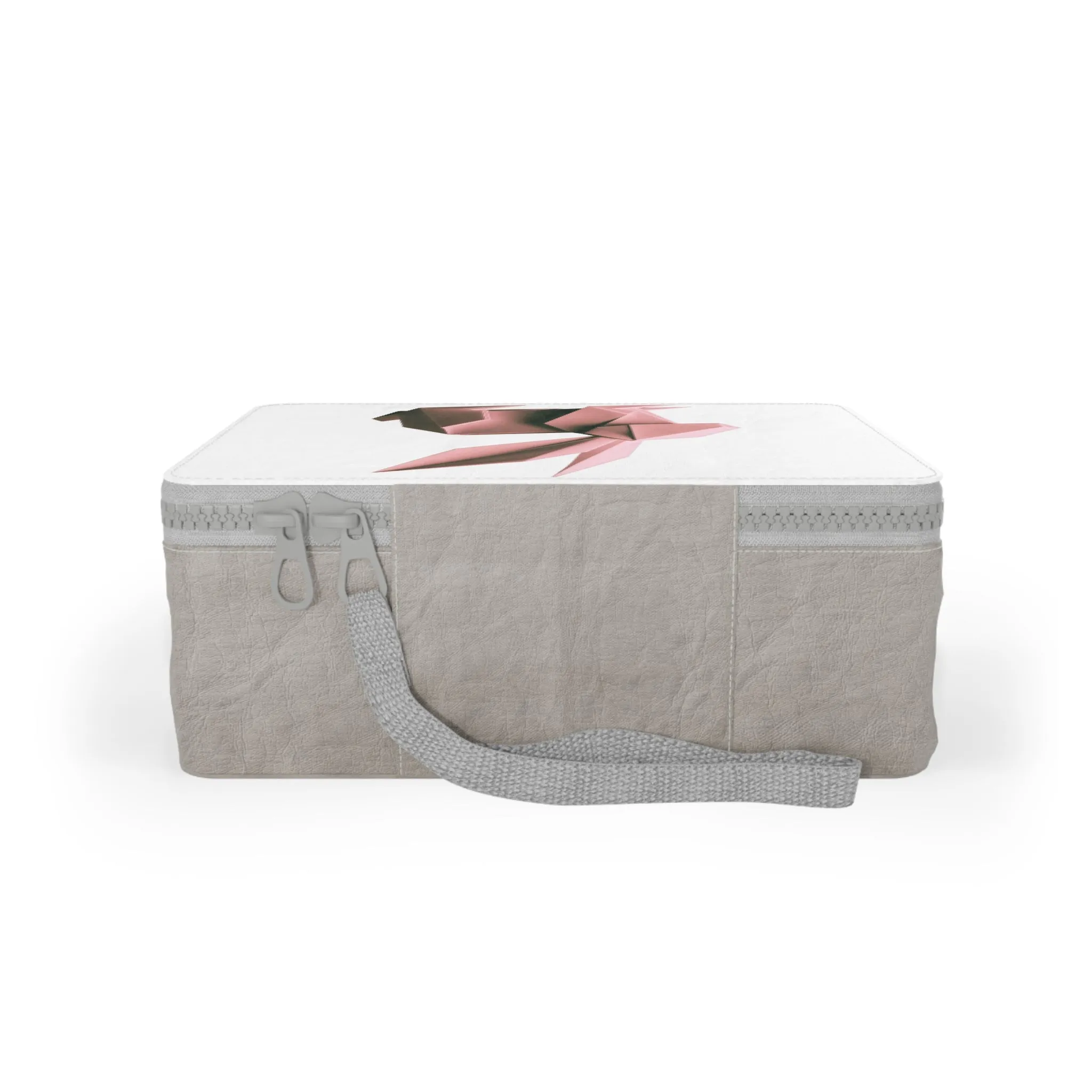 Origami Bunny - pink  Paper Lunch Bag - white