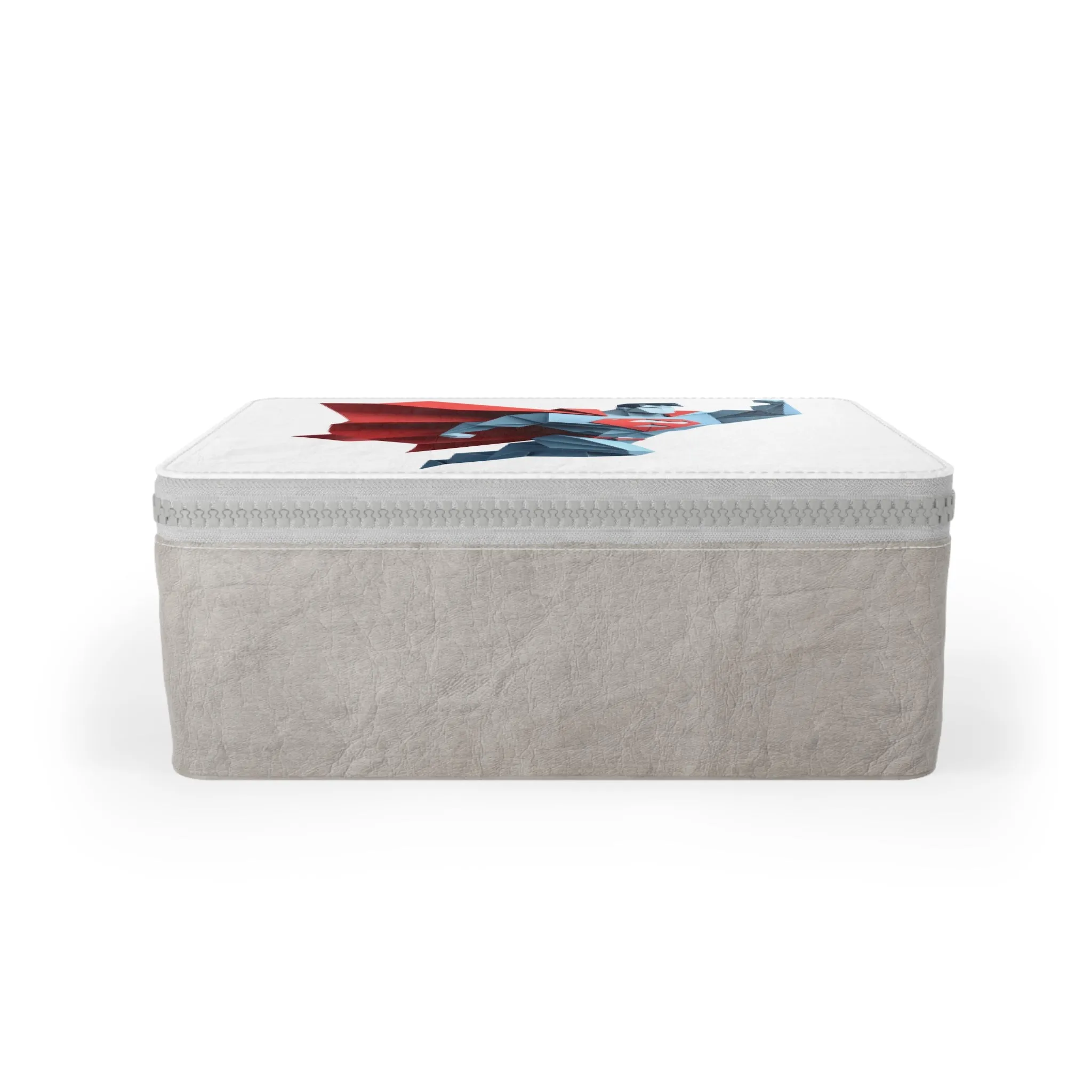 Origami Superman Paper Lunch Bag - white