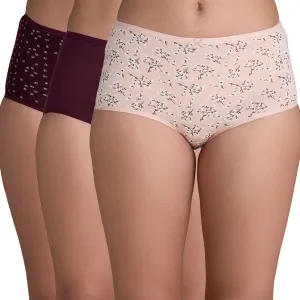 Pack of 3 Cotton Full Brief with Anti odor-NYP036-Assortment 8