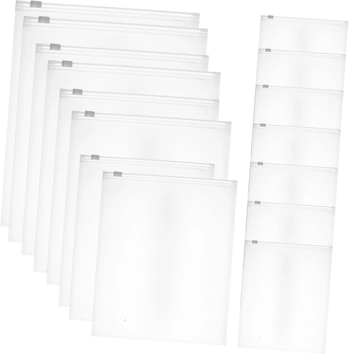 Packaging Bags Zipper 20- Transparent Frosted 24pcs Set Organize Your Clothes
