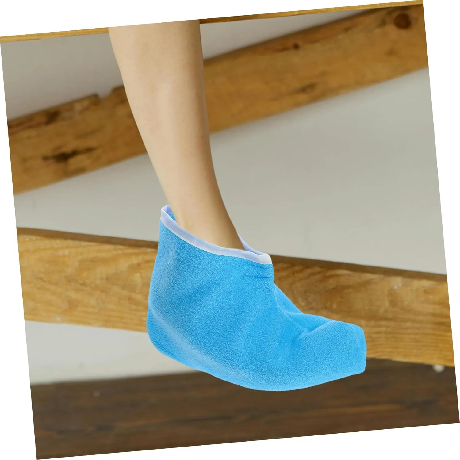 Paraffin Wax Foot Bags Pedicure Paraffin Insulated Foot Spa Booties Blue White Edges Thick Foot Care Liners