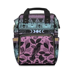 Pastel Witch Multifunctional Diaper Backpack - Pink   Turquoise