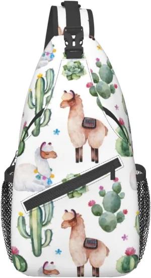 Pattern Printed Sling Bag for Women Men Crossbody Shoulder Backpack Chest Bags Gym Travel Hiking Casual Daypack
