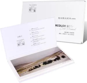Paul Rubens Square Watercolor Block,100% Cotton Watercolor Paper Pad, 300gsm/140lb, Acid-Free, 20 Sheets Hot Press Watercolour Sketchbook for Artists Adults Students, 11.54 * 5.91 Inches