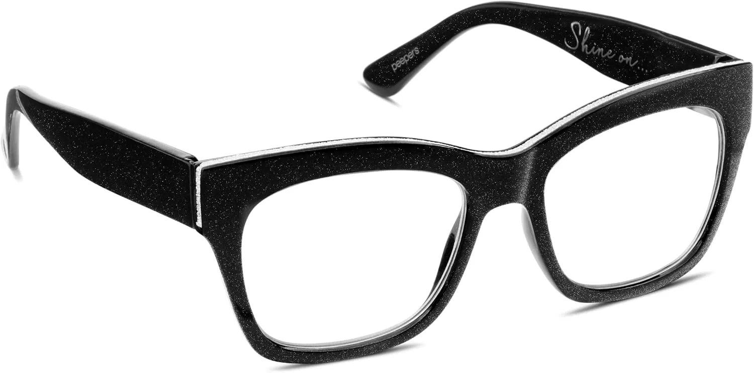 Peepers by PeeperSpecs Oprah's Favorite Women's Shine On Blue Light Blocking Reading Glasses and No Correction Eyewear