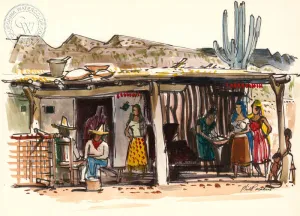 Pepper Drying, Sonora, Mexico, 1951