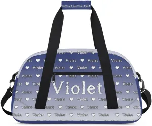 Personalized Duffel Bag Custom Sport Gym Travel Bags for Women Men, Customized Name Overnight Bags Weekender Bag, Cobalt Blue Gradient