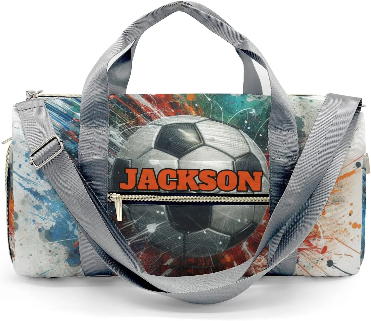 Personalized Duffel Bag Watercolor Ball Soccer Cool Function Meets Fashion: Travel Bags for Fitness Journey