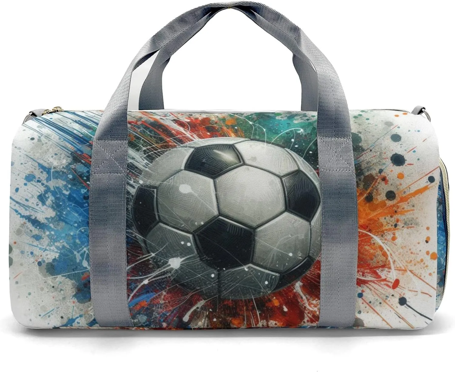 Personalized Duffel Bag Watercolor Ball Soccer Cool Function Meets Fashion: Travel Bags for Fitness Journey