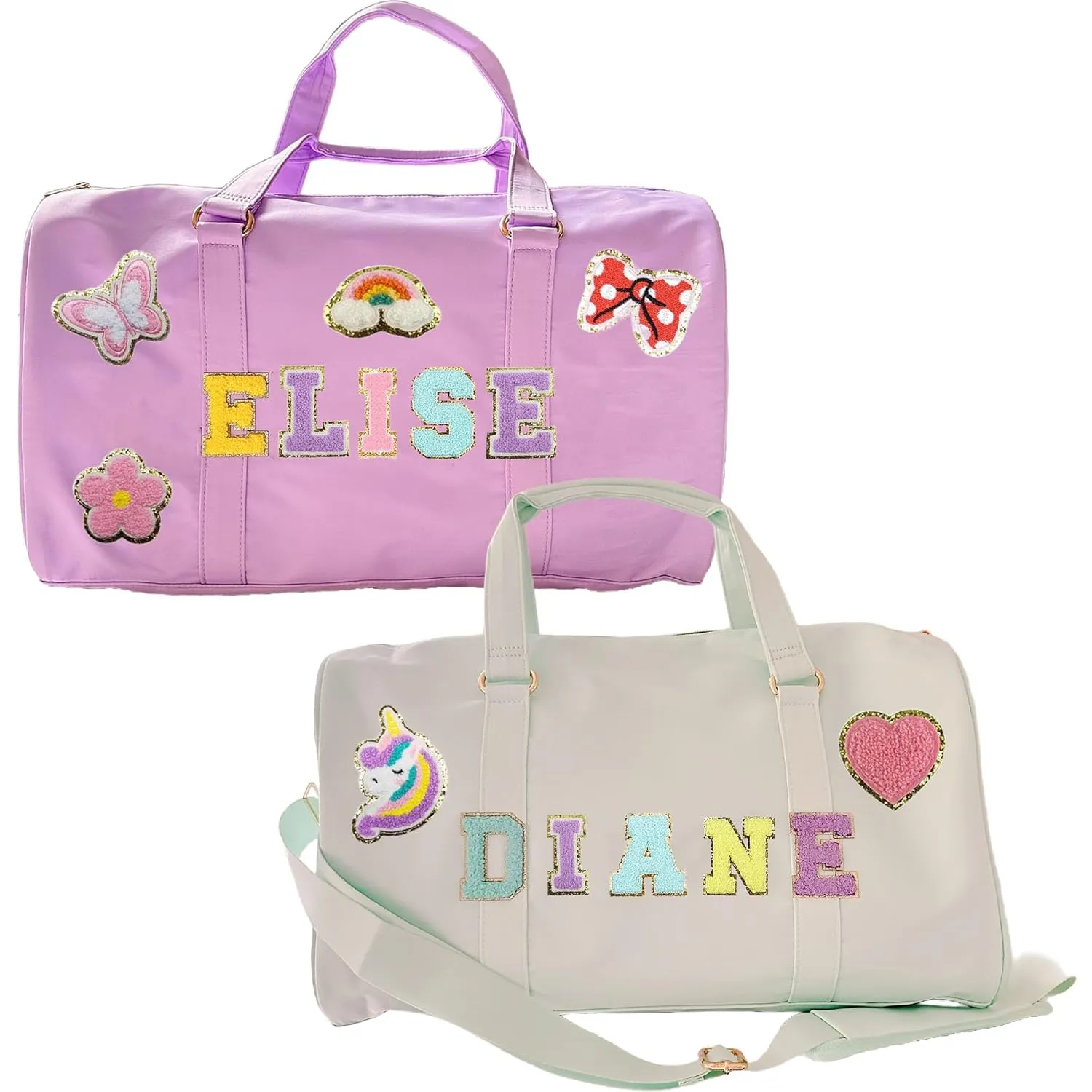 Personalized Girls Dance Ballet Bag With Chenille Name Yoga Bag Travel Duffel Bag Shoe Bags Women Sport Duffle Bag Cheer Bag for Gym Ballet School