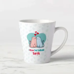 Personalized I Meow You Forever Name Printed Coffee Mug for Couple