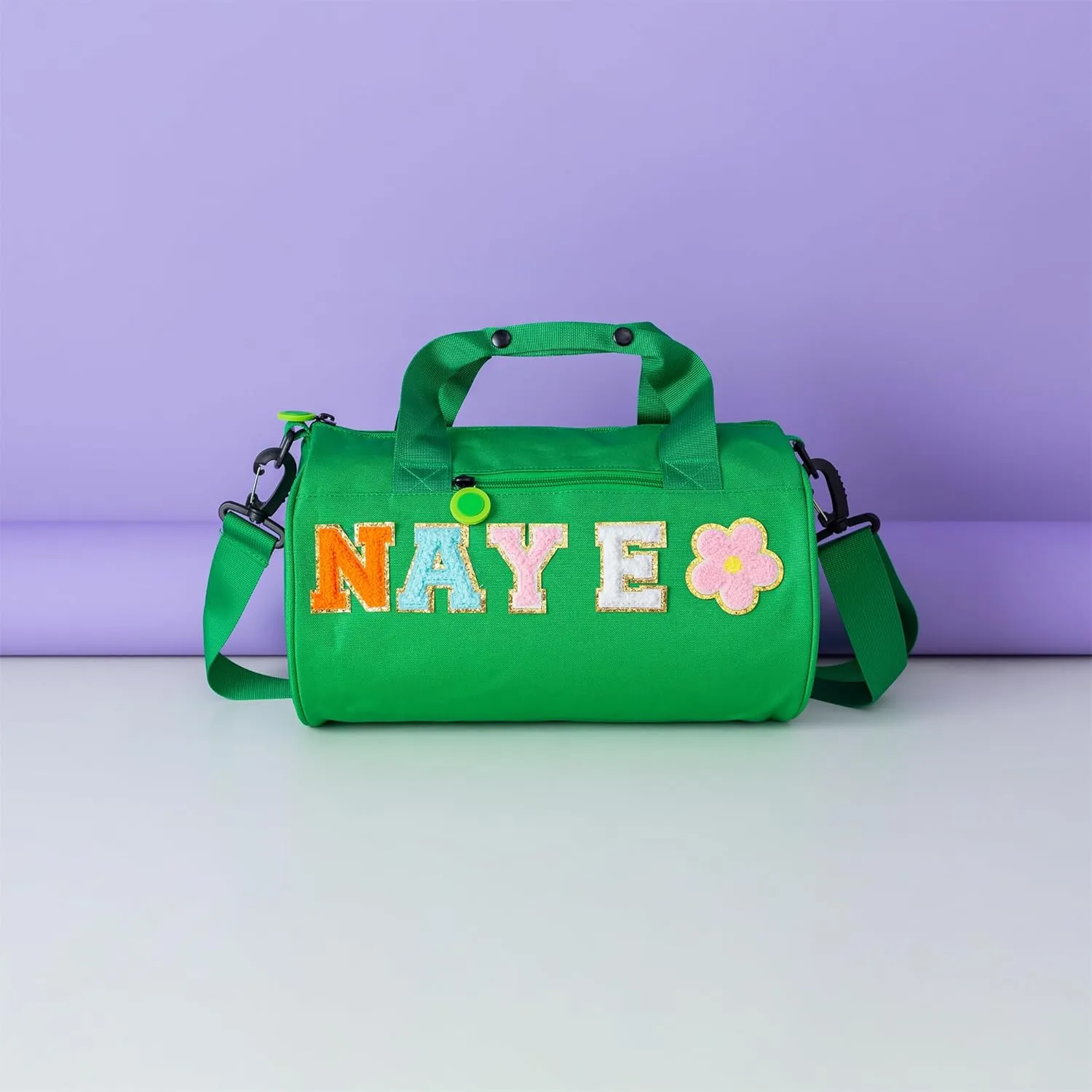 Personalized Sport Gym Bag for Toddler,Custom Dance Duffle Bag,Travel Bag for Girls,Sewn on with Chenille Letters,Kids Ballet Bag,Overnight Weekender Travel Bag,Kids Christmas Gift