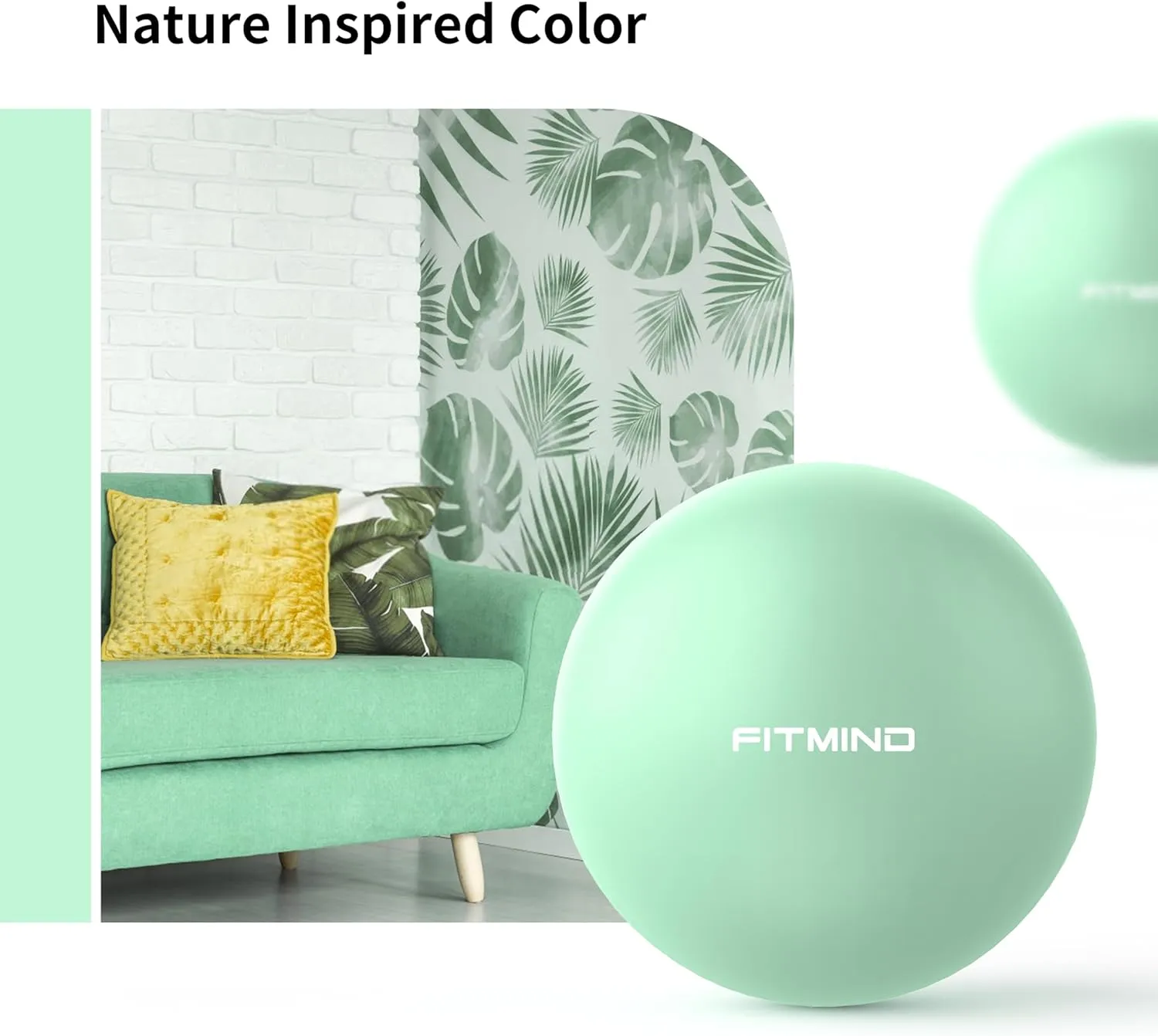 Pilates Ball - 10 Inch Core Ball for Yoga, Stability, Fitness, Ab & Core Workout, Physical Therapy
