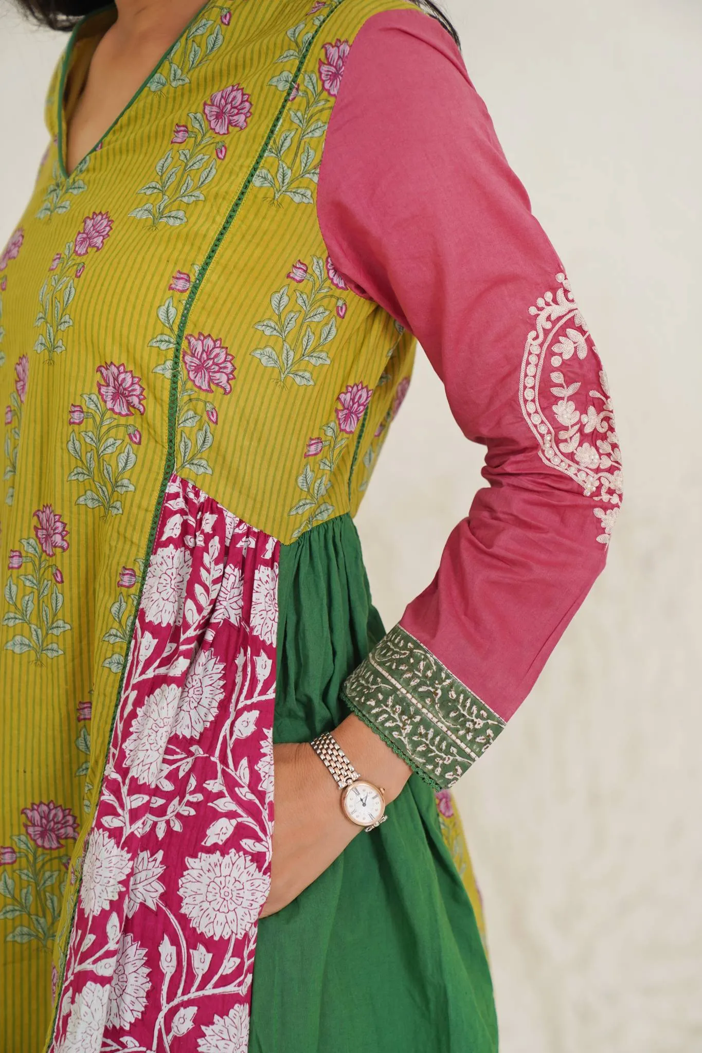 Pink Peacock Kurta
