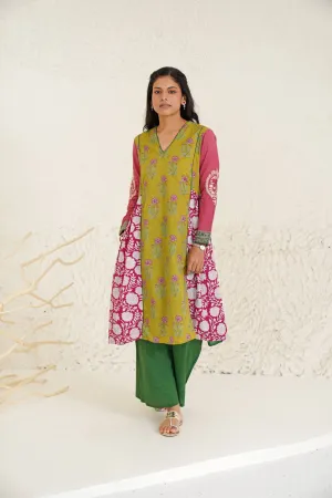 Pink Peacock Kurta