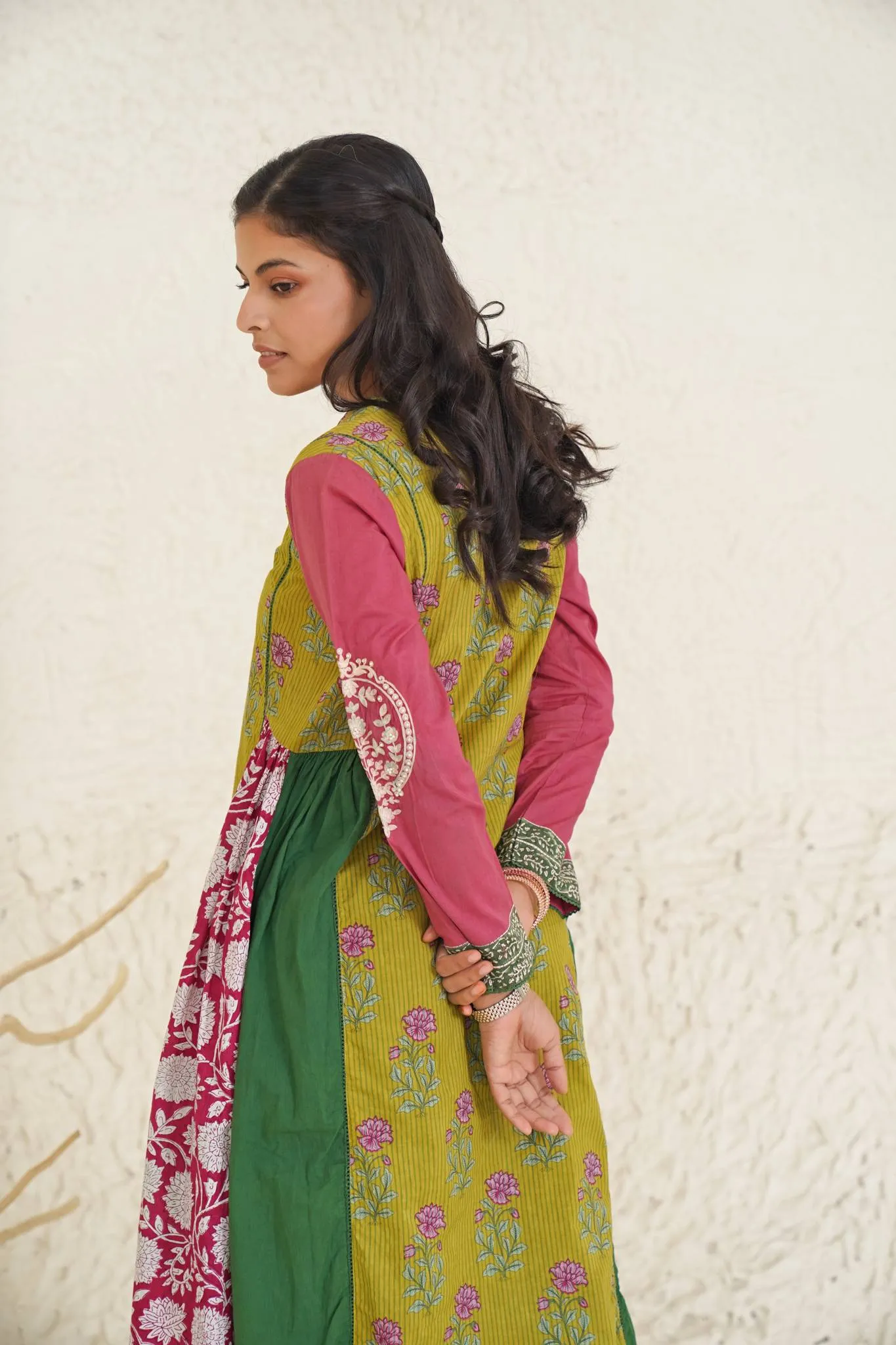 Pink Peacock Kurta