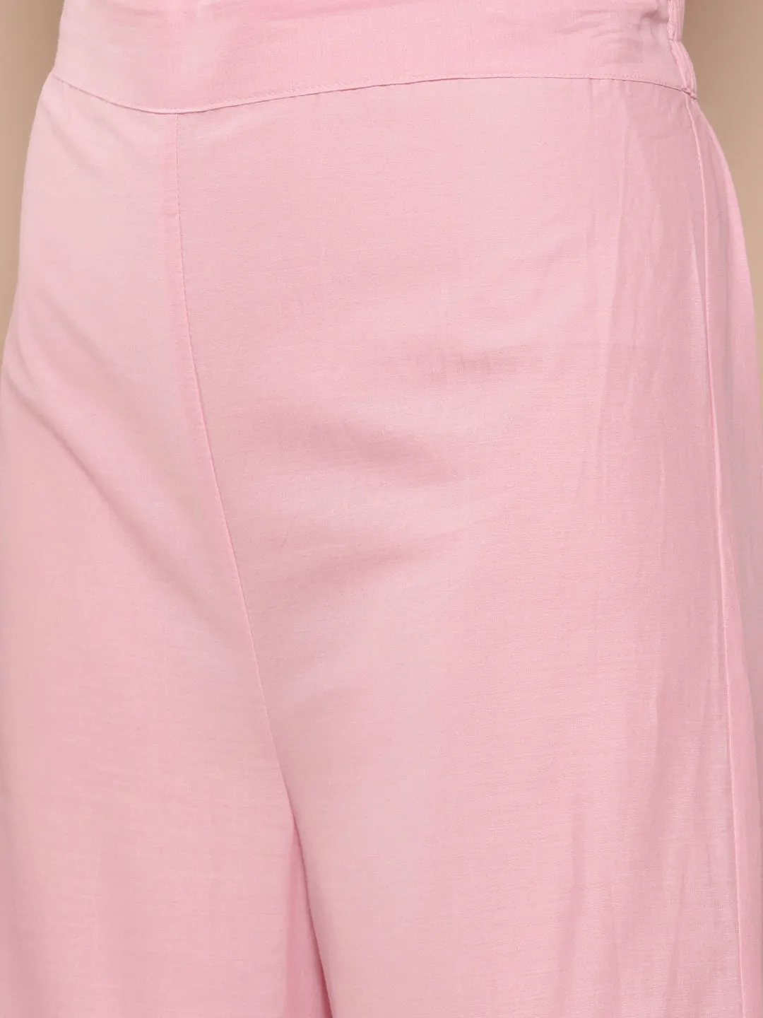 Pink Printed Chintz Tiered Sharara Set With Dupatta