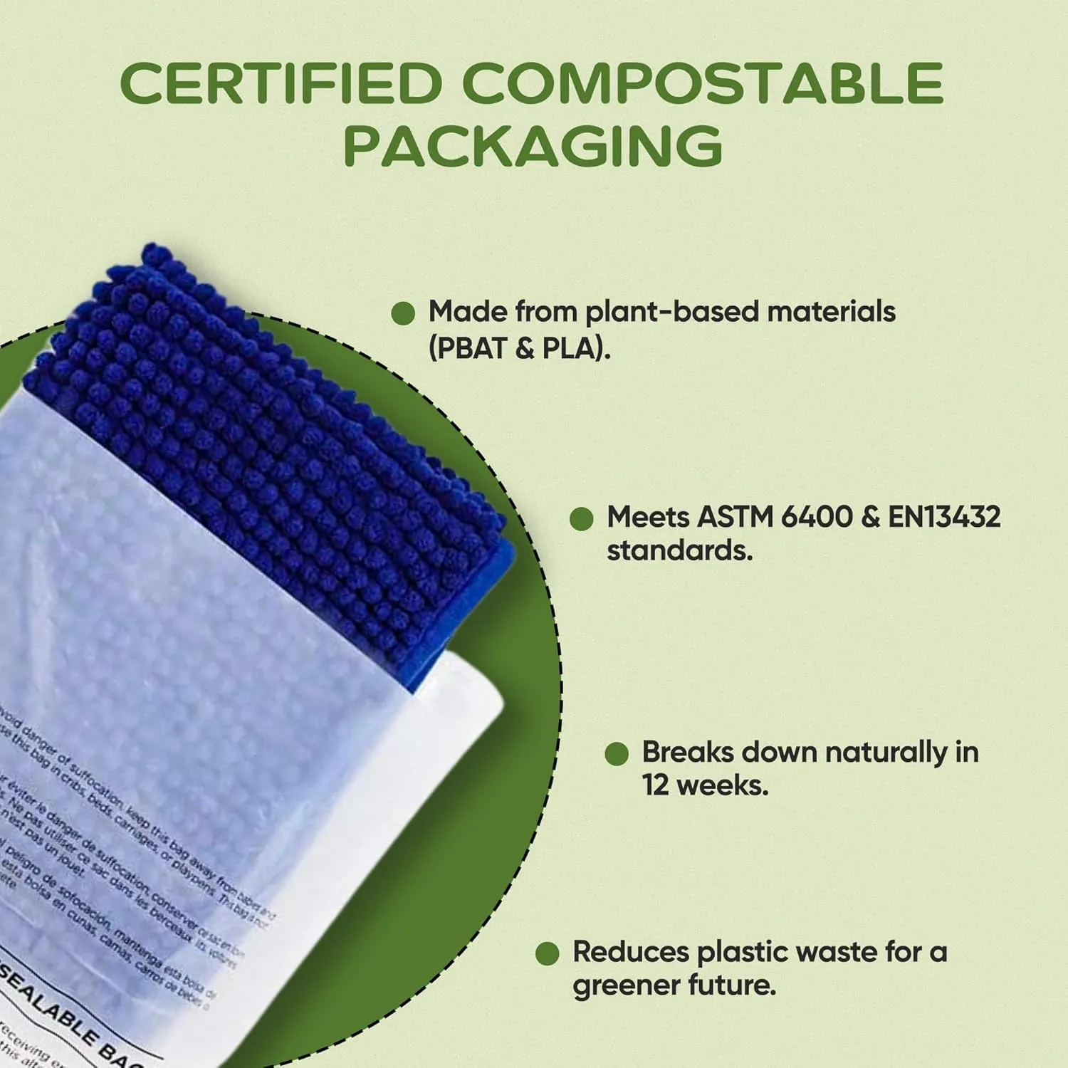 Plant-Based Cello Bags, 85 Count Compostable Storage Bags, Self-Sealing Translucent Frosted Bag for Clothes Snacks Cosmetics, Biodegradable Packaging with Resealable Closure, Medium