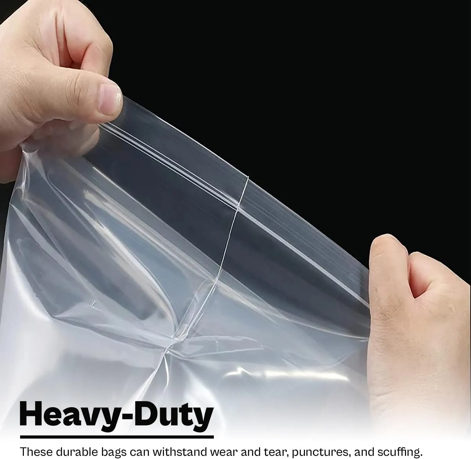 Plastic Zipper Bag, Resealable White Block Bags, Clear, 9 x 12 Inch, 2 Mil, 1000 Pack