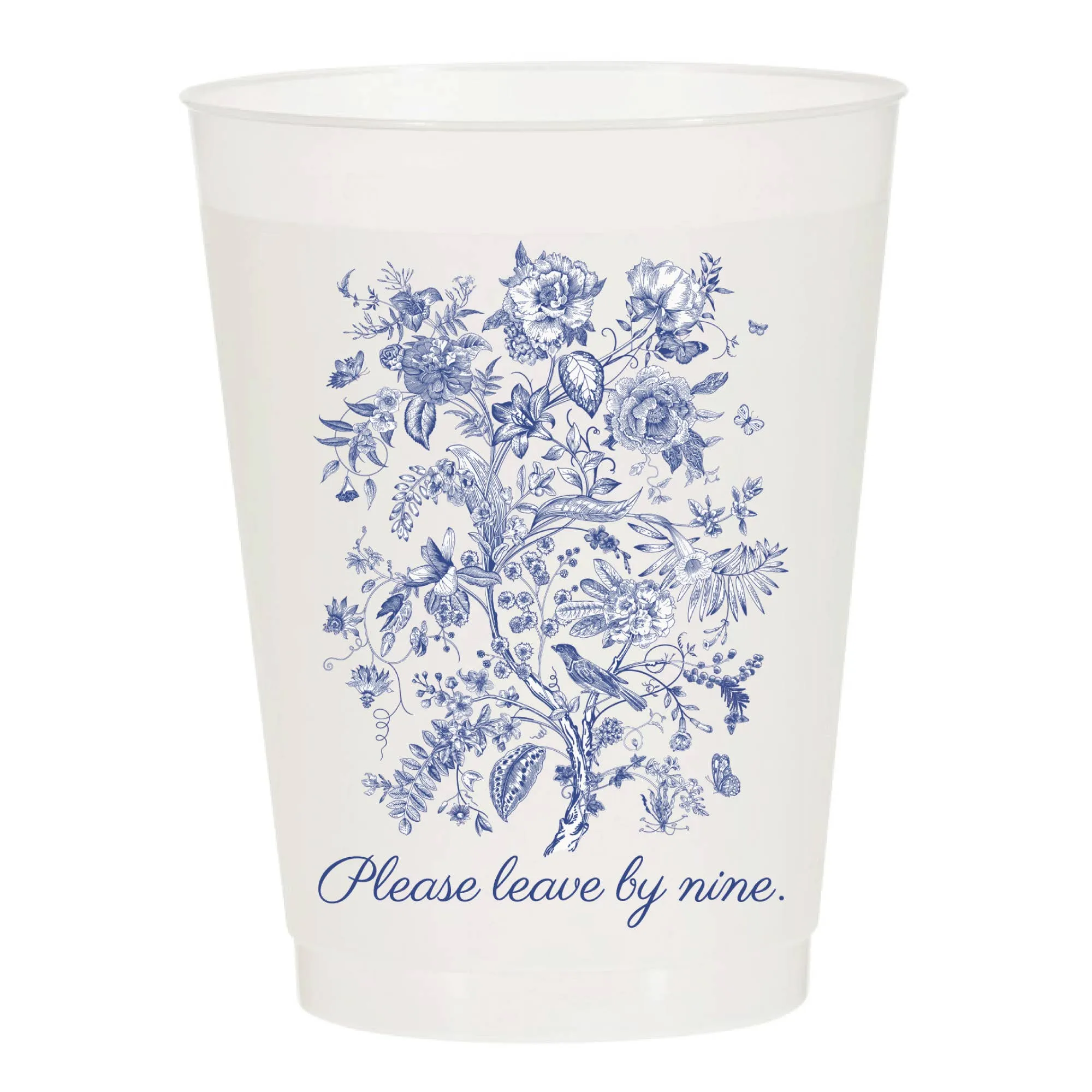 Please Leave By 9 Frosted Cups