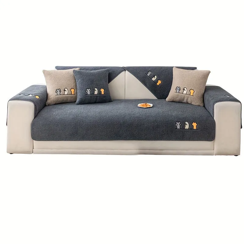 Plush Thick Shearling Sofa Cover