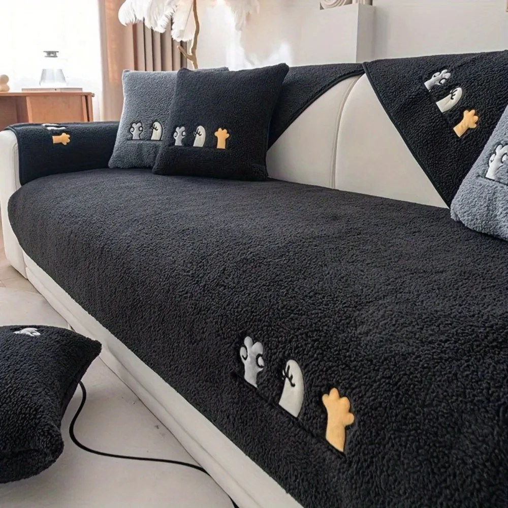 Plush Thick Shearling Sofa Cover