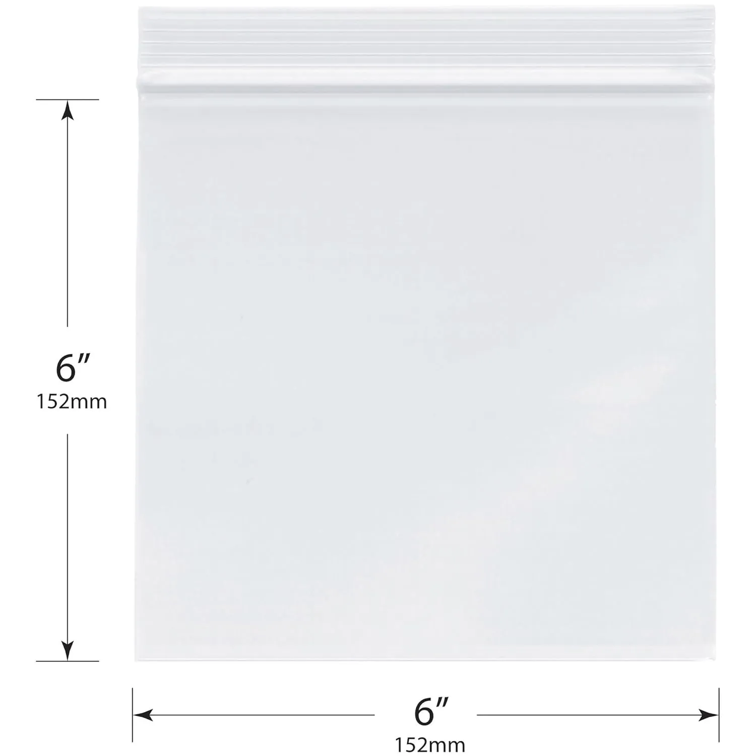 Plymor 6" x 4" (100), 6" x 6" (100), 8" x 8" (100), 4 Mil Variety Pack Heavy Duty Zipper Reclosable Plastic Bags