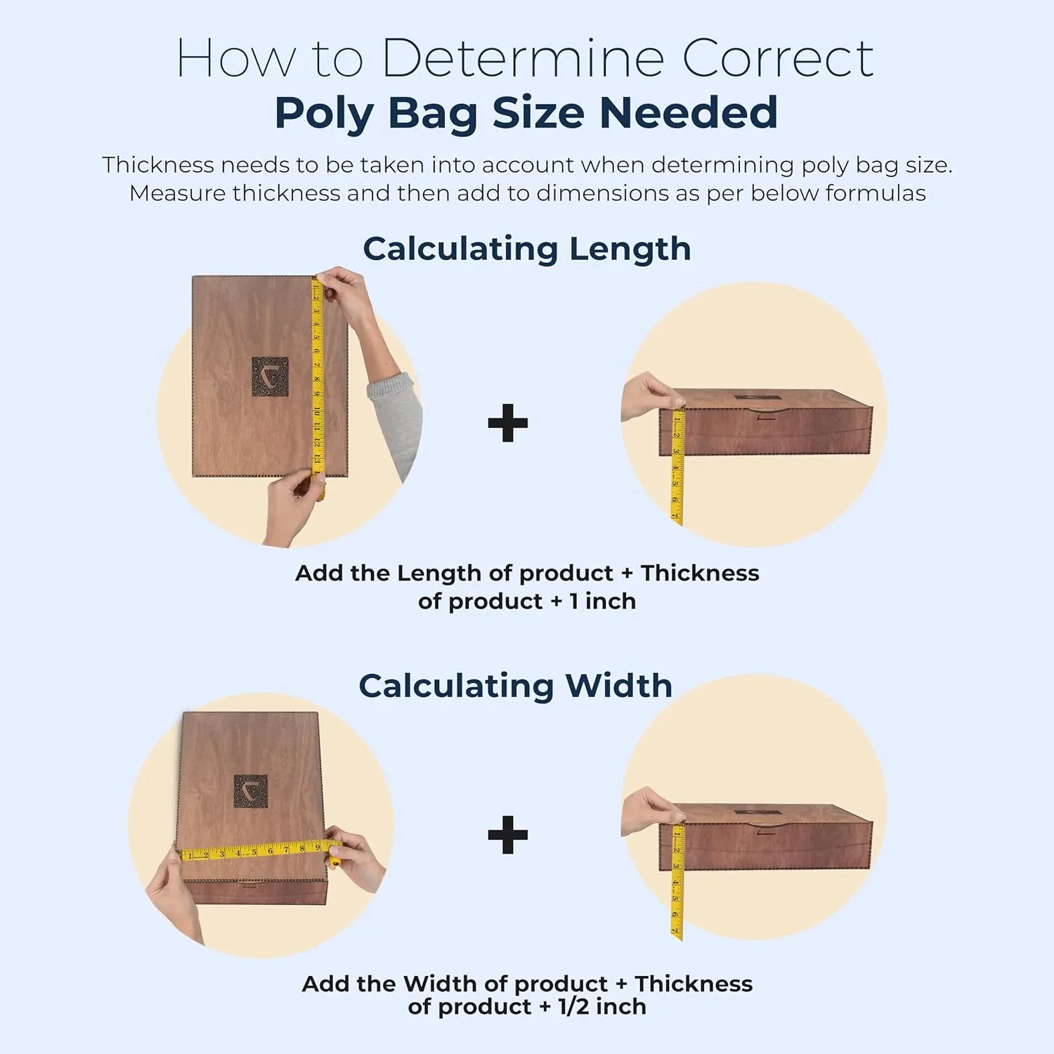 Poly Bags with Suffocation Warning 6x9", 8x10", 9x12", 11x14" - Combo Pack of 400 (100 each size) - Clear Poly Bags by Retail Supply Co - Extra Strong Seal