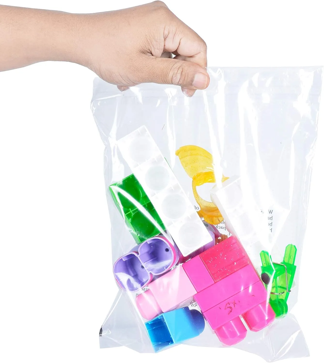 Poly Bags with Suffocation Warning 6x9", 8x10", 9x12", 11x14" - Combo Pack of 400 (100 each size) - Clear Poly Bags by Retail Supply Co - Extra Strong Seal