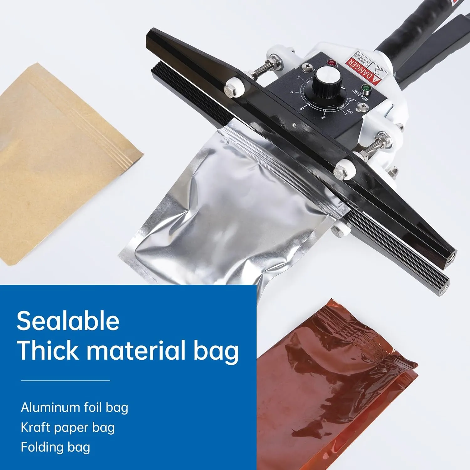 Portable Hand Held Heat Sealer Machine-R-PACK FKR-400, 16 Inches, For Foil Bag, Kraft Bag, Mylar Bag