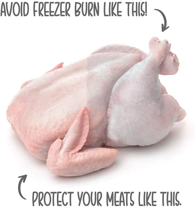 Poultry Shrink Bags 10"x18" Zip Ties and Labels, 3 MIL, BPA Free, MADE IN USA (100)