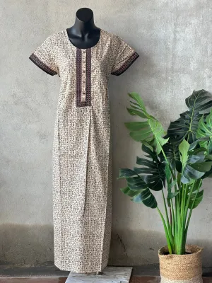 Printed cotton nighty