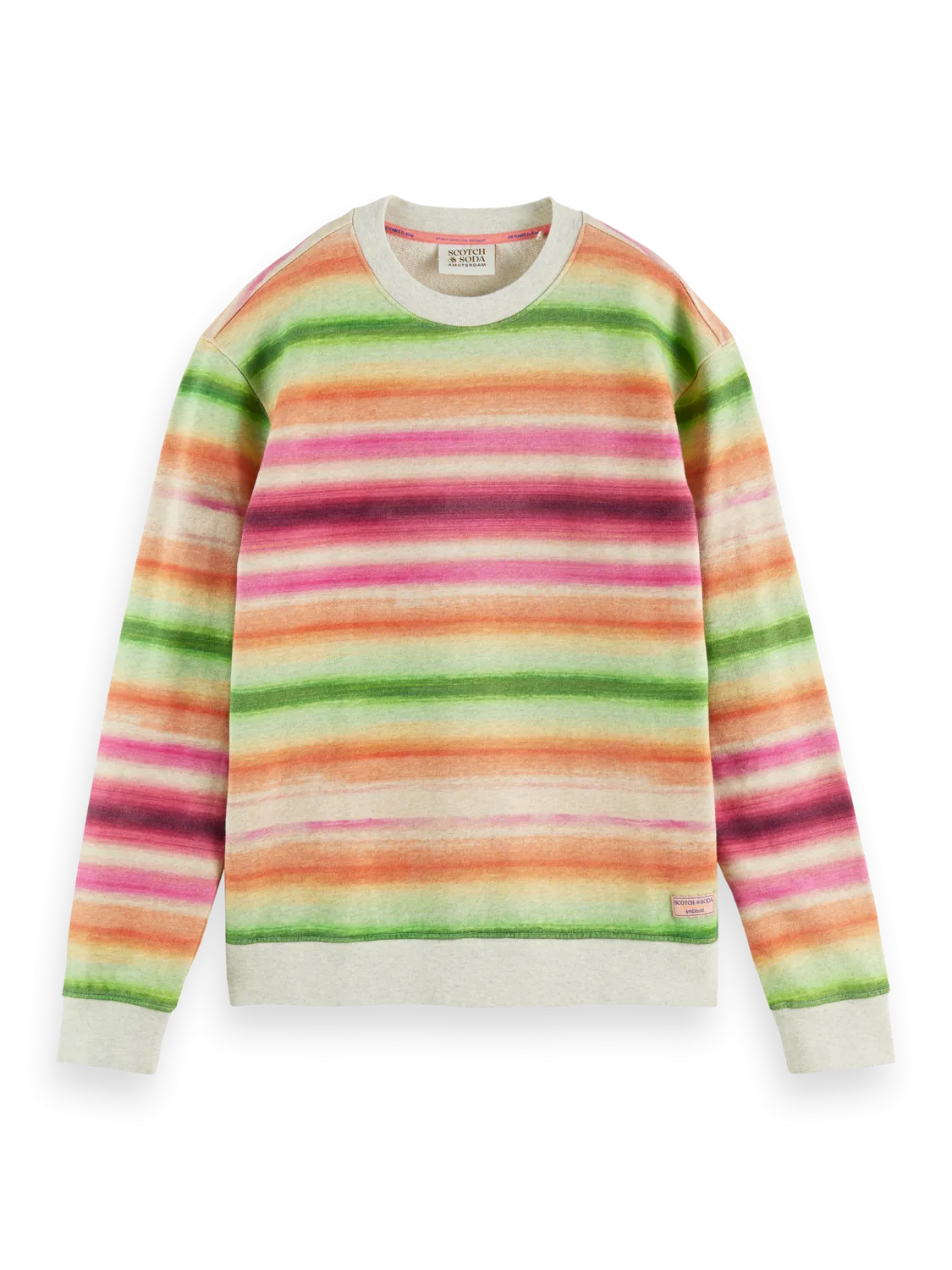 Printed Gradient Crewneck Sweatshirt Combo C 0219
